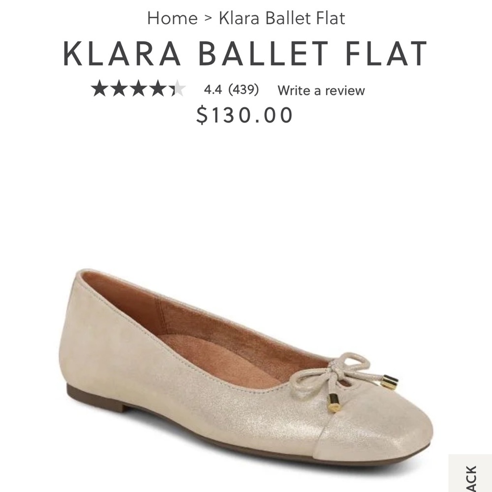 Vionic “Klara” Ballet Flat 7N
